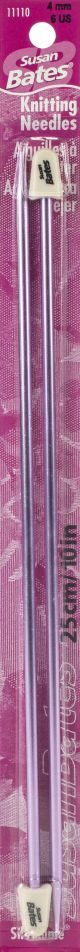 Silvalume Single Point Knitting Needles 10 Inch Size 6 Per 4mm