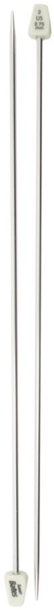 Silvalume Single Point Knitting Needles 14inchesSize 2 2.75Mm