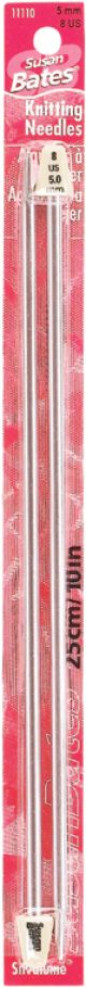 Silvalume Single Point Knitting Needles 10 Inch Size 1 Per 2.25mm