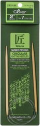 Takumi Bamboo Circular Knitting Needles 24 Inch Size 7 Per 4.5mm