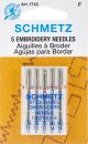 Schmetz Embroidery Machine Needles Sizes 11per75 3 and 14per90 2