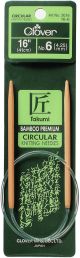 Takumi Bamboo Circular Knitting Needles 16 inch Size 6 4Mm