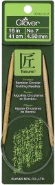Takumi Bamboo Circular Knitting Needles 16inchesSize 7 4.5Mm