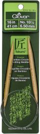 Takumi Bamboo Circular Knitting Needles 16 inch Size 10.5 6.5mm