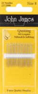 John James Quilting Betweens Hand Needles Size 8 20 Per Pkg