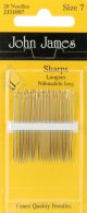 John James Sharps Hand Needles Size 7 20 Per Pkg