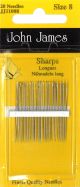 John James Sharps Hand Needles Size 8 20 Per Pkg