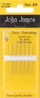 John James Easy Threading Calyxeye Hand Needles Size 4 8 6 Per Pkg