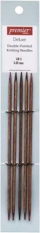 Premier Double Point Knitting Needles 6 inch Size 3 3.25mm
