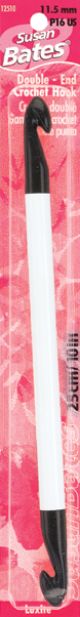 Susan Bates Luxite Double End Crochet Hook 10 inch Size P16 11.5mm 