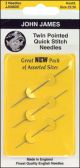 John James Twin Pointed Quick Stitch Tapestry Hand Needles Size 26 3 Per Pkg