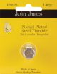 John James Nickel Plated Steel Crimp Top Thimble Large Size 11