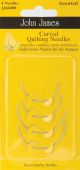 John James Curved Quilting Hand Needles Assorted 4 Per Pkg