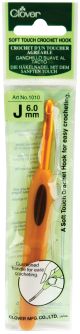 Clover Soft Touch Crochet Hook Size J10 Per 6mm