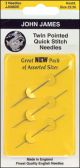 John James Twin Pointed Quick Stitch Tapestry Hand Needles Size 22per26 3 Per Pkg