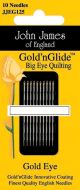 John James Gold n Glide Big Eye Quilting Needles Size 11 10 Per Pkg
