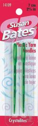 Susan Bates Crystalites Plastic Yarn Needles 2.75 inch 2 Per Pkg 1 Pack of 2 Pieces