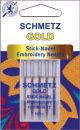 Schmetz Gold Embroidery Machine Needles Size 11 75 5 Per Pkg