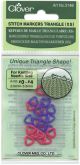 Clover Triangle Stitch Markers Sizes 0 To 4 24 Per Pkg