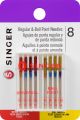 Singer Universal Regular and Ball Point Machine Needles Sizes 11 Per 80 2 14 Per 90 4 and 16 Per 100 2