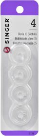Singer Plastic Class 15 Bobbins4 Per Pkg