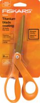 Fiskars Premier Bent Titanium Scissors 8 Inch 1 pack of 1 piece
