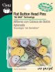 Dritz Flat Button Head Pins 50 Per Pkg