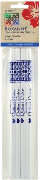 Roxanne Water Soluble Chalk Marking Pencils 4 Per Pkg White
