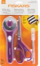 Fiskars Home Decor Sewing Fashion Starter Set 3pcs Rotary Cutter Knife And 8 Inch Scissors