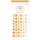 Doodlebug Sprinkles Adhesive Glossy Enamel Dots Tangerine 54 Per Pkg