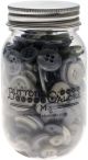 Buttons Galore Button Mason JarsSmokey Greys