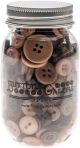 Buttons Galore Button Mason Jars Warm Cocoa