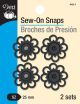 Dritz Sew On Snaps Flower Shape 25mm 2 Per Pkg Black