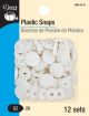 Dritz Plastic Snaps Size 20 12 Per Pkg Round White Matte Finish