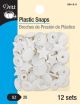 Dritz Plastic Snaps Size 20 12 Per PkgStar White Shiny Finish