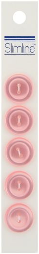 Slimline Buttons Pink 2 Hole 3 Per 4 Inch 5 Per Pkg