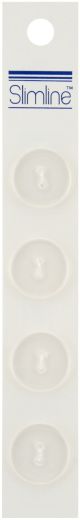 Slimline Buttons Clear 2 Hole 3per4 Inch 4 Per Pkg