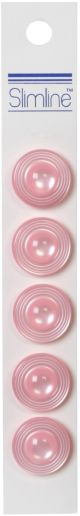 Slimline Buttons Pink Shank 3 4 inch 5 Per Pkg
