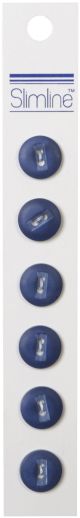 Slimline Buttons Royal Blue 2 Hole 1 Per 2 Inch 6 Per Pkg