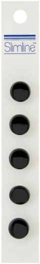 Slimline Buttons Black Shank 1 Per 2 Inch 5 Per Pkg