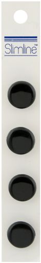 Slimline Buttons Black Shank 5 8 inch 4 Per Pkg