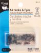Dritz Hooks and Eyes Size 1 14 Per PkgBlack