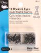 Dritz Hooks and Eyes Size 2 14 Per PkgBlack