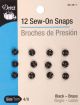 Dritz Sew On Snaps 12 Per Pkg Black Size 4 0