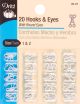 Dritz Hooks and Eyes Size 1 and 2 20 Per Pkg White