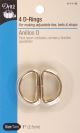 Dritz Metal Inch DInch Rings 1Inch 4 Per Pkg Gilt