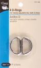 Dritz Metal Inch DInch Rings 1Inch 4 Per Pkg Nickel