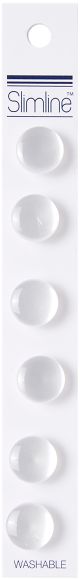 Slimline Buttons Series 1 White Shank 1 2 inch 5 Per Pkg