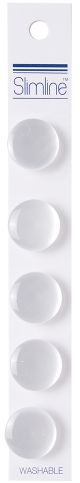 Slimline Buttons Series 1 White Shank 5 Per 8 Inch 5 Per Pkg