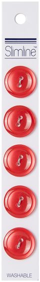Slimline Buttons Series 1 Red 2 Hole 3 4 inch 5 Per Pkg